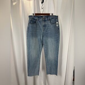 Old Navy US Women's Plus Sz 16 Higher‎ High-Rise Raw Hem Cropped Jeans NEW